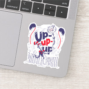 Cat In the Hat Up-Up-Up With A Fish Sticker