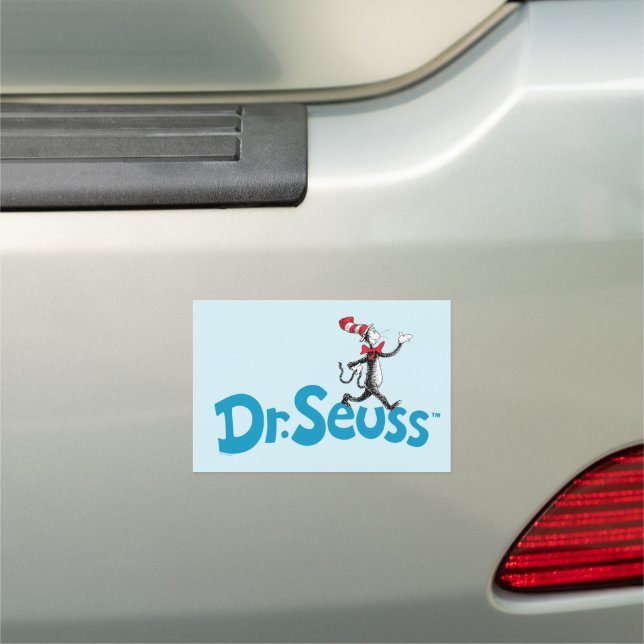 Cat in the Hat Vintage Logo Car Magnet (In Situ)