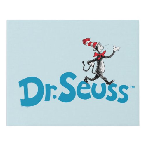 Cat in the Hat Vintage Logo Faux Canvas Print
