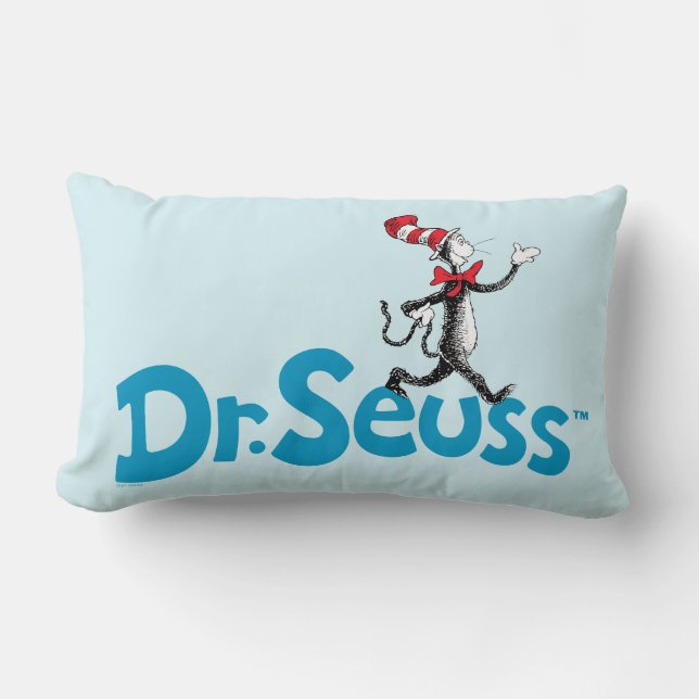 Cat in the Hat Vintage Logo Lumbar Pillow (Front)
