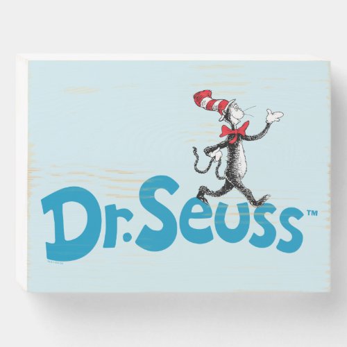 Cat in the Hat Vintage Logo Wooden Box Sign