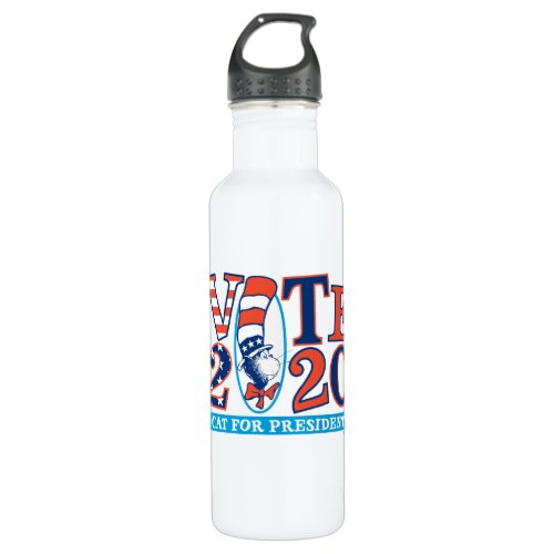 Cat in the Hat  Vote 2020 Stainless Steel Water Bottle