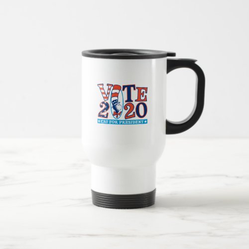 Cat in the Hat  Vote 2020 Travel Mug