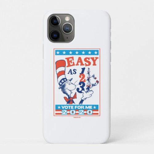 Cat in the Hat  Vote for Me 2020 iPhone 11 Pro Case