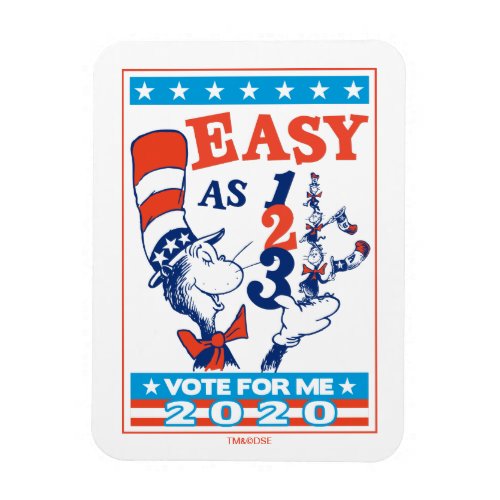Cat in the Hat  Vote for Me 2020 Magnet