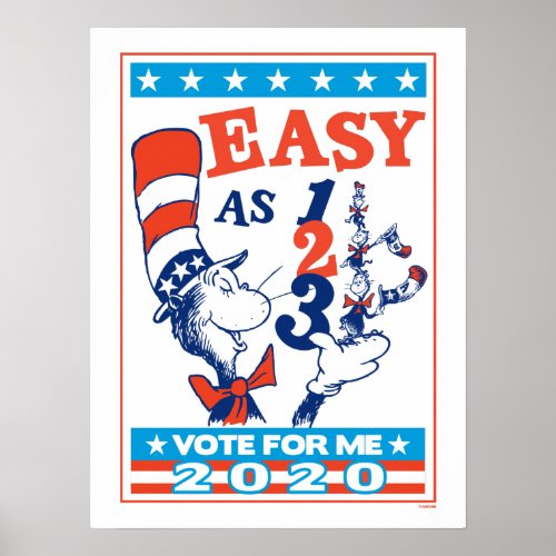 Cat in the Hat  Vote for Me 2020 Poster