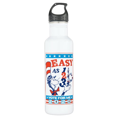 Cat in the Hat  Vote for Me 2020 Stainless Steel Water Bottle