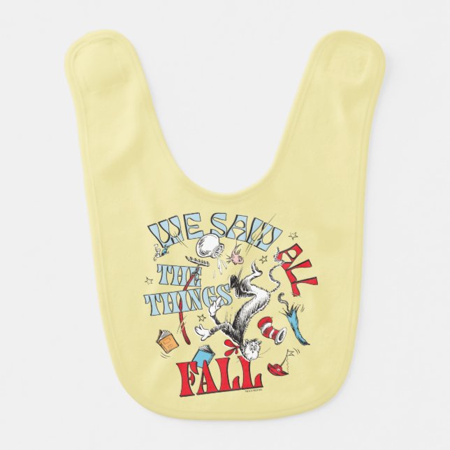Cat In the Hat | We Saw All the Things Fall Baby Bib (Front)