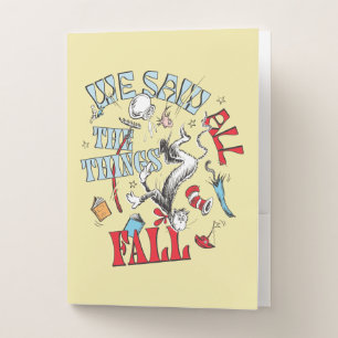 Cat In the Hat We Saw All the Things Fall Pocket Folder