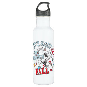 Cat In the Hat We Saw All the Things Fall Stainless Steel Water Bottle