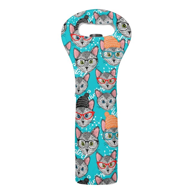 Cat in the hat wine bag (Front)