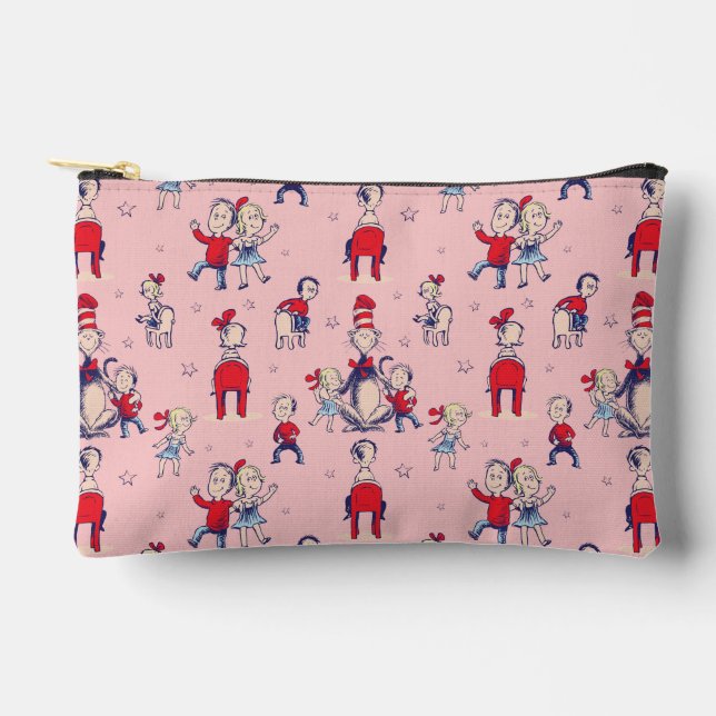 Cat In The Hat | With Kids Pattern Accessory Pouch (Front)
