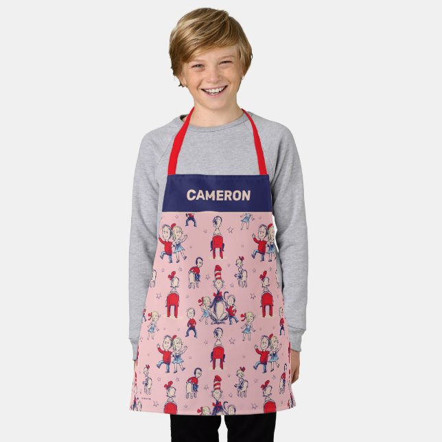 Cat In The Hat | With Kids Pattern Apron (Worn)