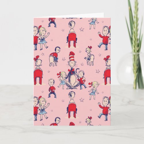 Cat In The Hat  With Kids Pattern Card