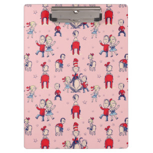 Cat In The Hat With Kids Pattern Clipboard