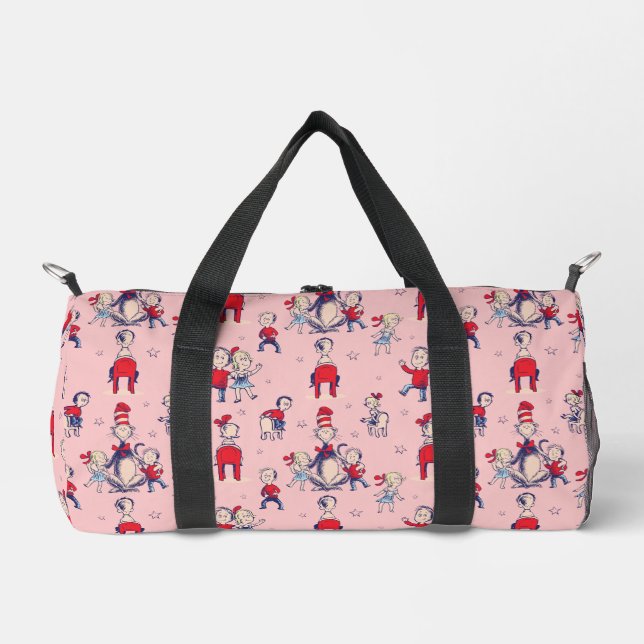 Cat In The Hat | With Kids Pattern Duffle Bag (Front)