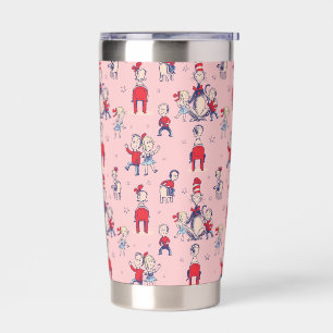 Cat In The Hat With Kids Pattern Insulated Tumbler