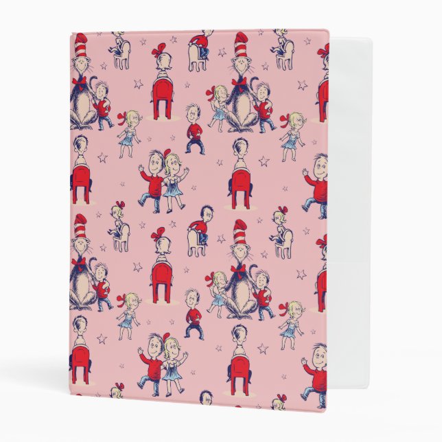 Cat In The Hat | With Kids Pattern Mini Binder (Front/Inside)