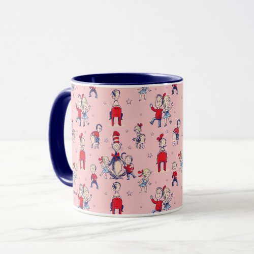 Cat In The Hat  With Kids Pattern Mug