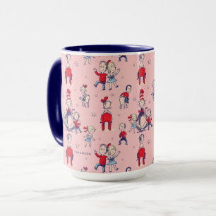 Cat In The Hat With Kids Pattern Mug