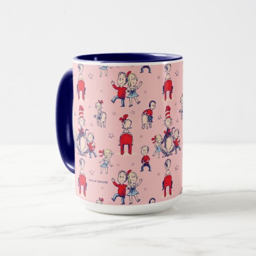 Cat In The Hat  With Kids Pattern Mug