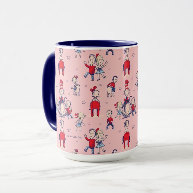 Cat In The Hat | With Kids Pattern Mug (Front Left)