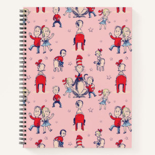 Cat In The Hat With Kids Pattern Notebook