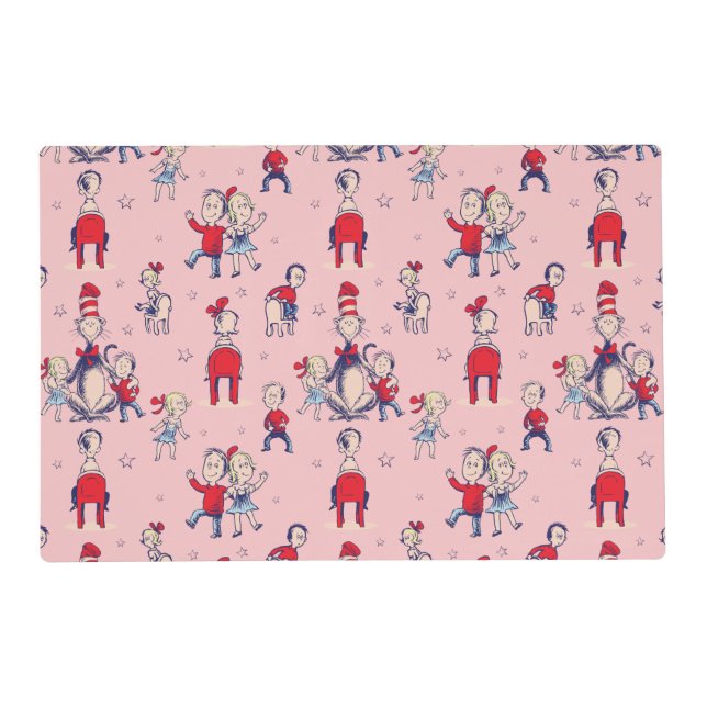 Cat In The Hat | With Kids Pattern Placemat (Front)
