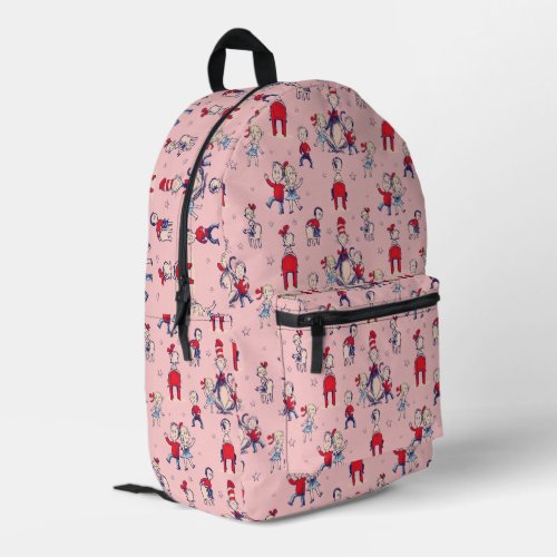 Cat In The Hat  With Kids Pattern Printed Backpack