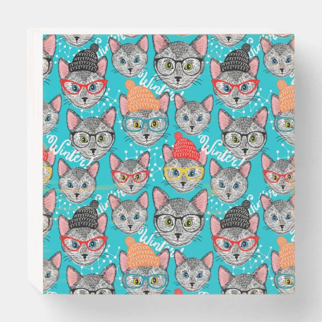 Cat in the hat wooden box sign (Front Horizontal)