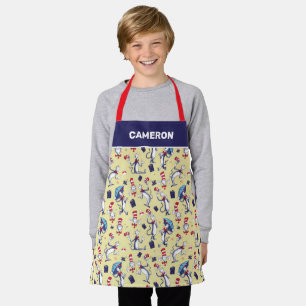 Cat In The Hat Yellow Pattern Apron