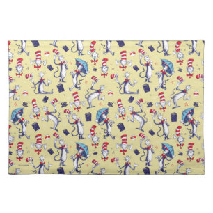 Cat In The Hat Yellow Pattern Cloth Placemat