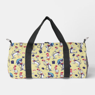 Cat In The Hat Yellow Pattern Duffle Bag