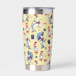 Cat In The Hat Yellow Pattern Insulated Tumbler