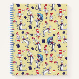 Cat In The Hat   Yellow Pattern Notebook