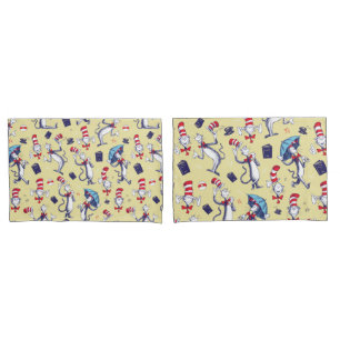 Cat In The Hat   Yellow Pattern Pillow Case