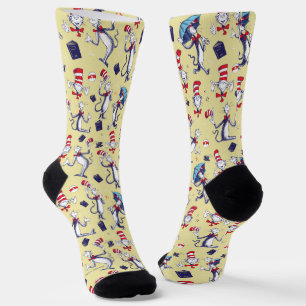 Cat In The Hat   Yellow Pattern Socks