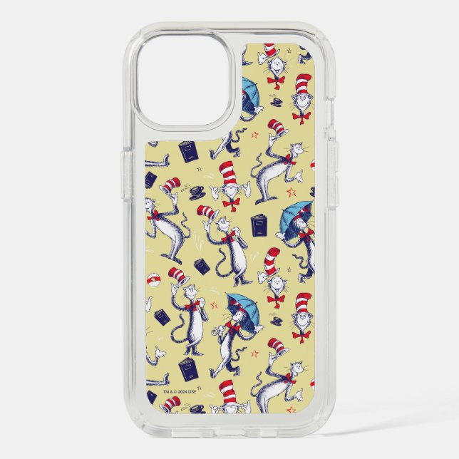 Cat In The Hat | Yellow Pattern Speck iPhone Case (Front)