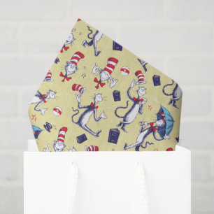 Cat In The Hat Yellow Pattern Tissue Paper