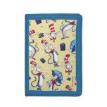 Cat In The Hat | Yellow Pattern Trifold Wallet