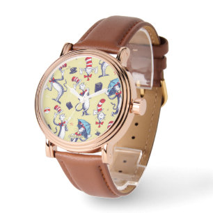 Cat In The Hat Yellow Pattern Watch