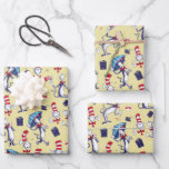 Cat In The Hat | Yellow Pattern Wrapping Paper Sheets