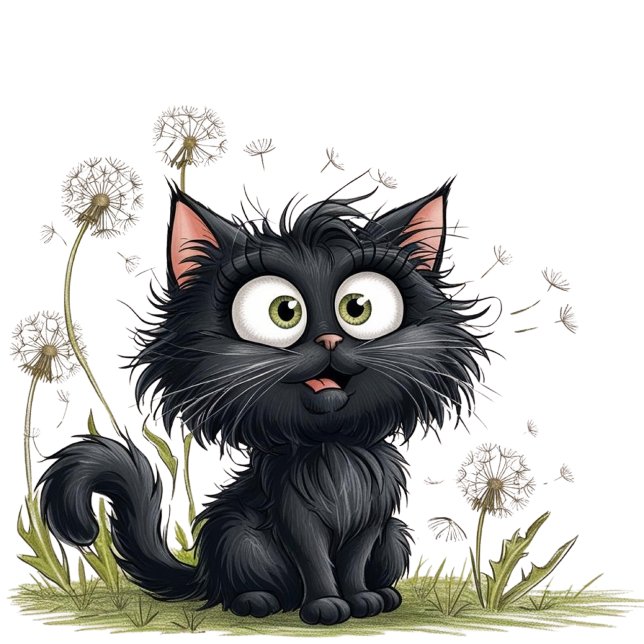 Cat in the Land of Fluffy Dandelions Mug (Creator Uploaded)