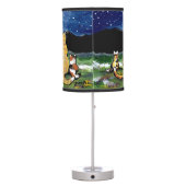 "Cat in the Moon" Cat Friends in Night Scene, Lamp (Back)