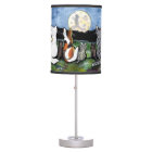 "Cat in the Moon" Cat Friends in Night Scene, Lamp