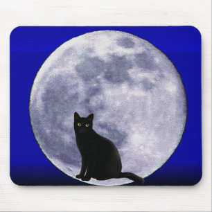 Cat in the Moon_ Mouse Pad