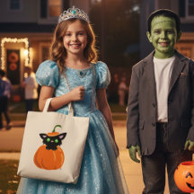 Cat in the Pumpkin Tote Bag