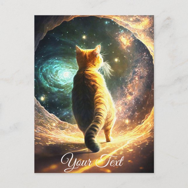 Cat in the Space Hole.  Postcard (Front)