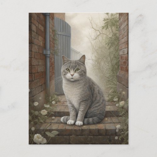 Cat In The Street Postcard