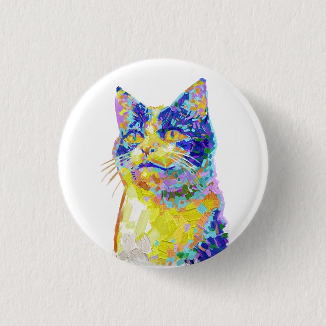 Cat in the Sunlight Button (Front)